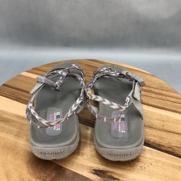 Skechers Reggae Loopy Toe Sandals Womens 11 Brown Buckle Outdoor Adjustable - Picture 4 of 6